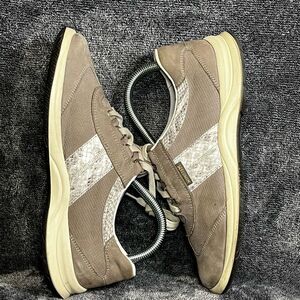 Mephisto Women's Grey Leather Runoff Air-jet System Shoes Sneaker sz. 7.5